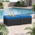 Aoxun 2 Piece Patio Sofa Ottomans by Aoxun