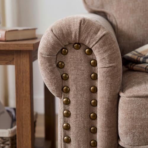 Rolled Arms Sofa Chair, Nailhead Accent Chair - Image 5