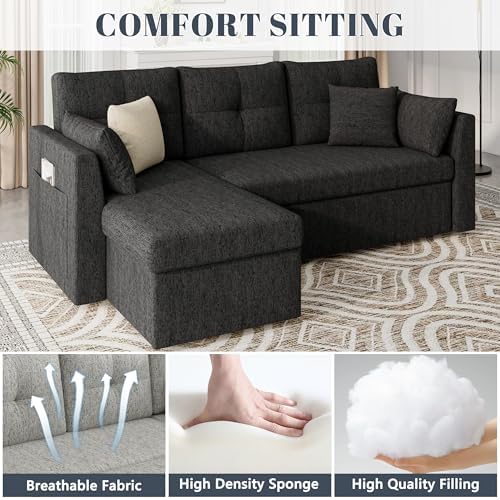Huatean Home Sleeper Sofa Couch, Sectional Sofa Bed - Image 6