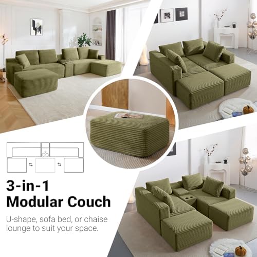 ivoros 150 Inch Modular Sectional Sofa Couch, Oversized Modern Cloud Couch - Image 5