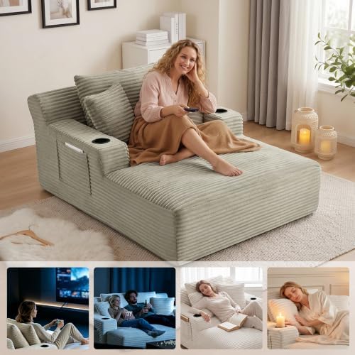NicBex 66”Oversized Chaise Lounge Chair Indoor - Image 4