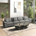 HERA'S HOUSE 158" Oversized Modular Sectional Straight Sofa, Corduroy Grey by HERASHOUSE