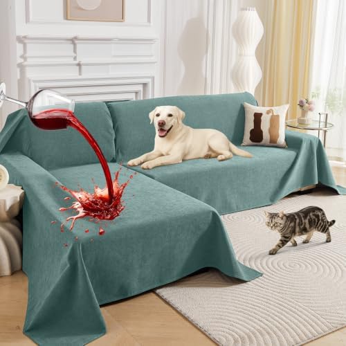 100% Waterproof Sectional Couch Covers, 2 Pieces L Shaped Sofa Cover by DeepDream