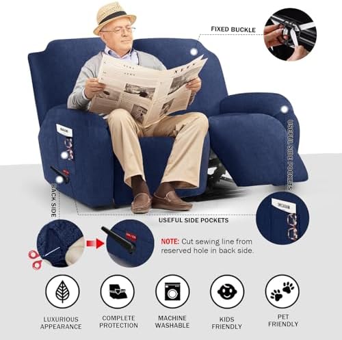4 Pieces Stretch Recliner Loveseat Covers - Image 2