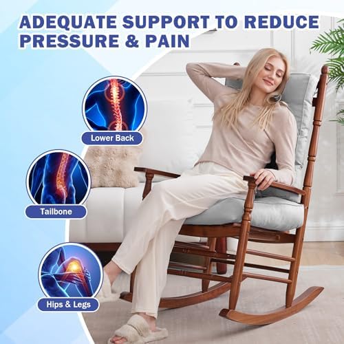 IPYNBAP Rocking Chair Cushion, Waterproof and Fade-Resistant Patio Chair - Image 6
