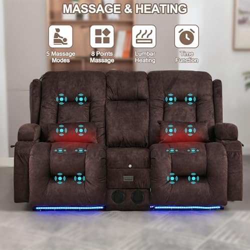 TUNYI Power Loveseat Recliner Sofa - Image 5