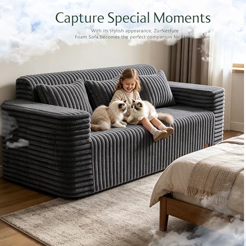 ZurNesfure Sofa Couch 3-Seater Boneless Sofa - Image 6