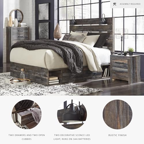 Signature Design by Ashley Drystan Queen Panel Bed, Rustic Brown - Image 4