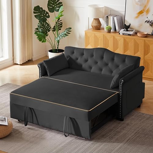 Auvsoce 57'' Convertible Sleeper Sofa Bed by Auvsoce