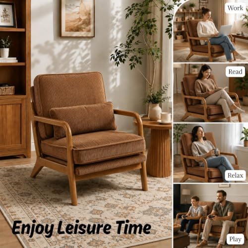 Karl home Mid-Century Modern Accent Reading Chair - Image 4
