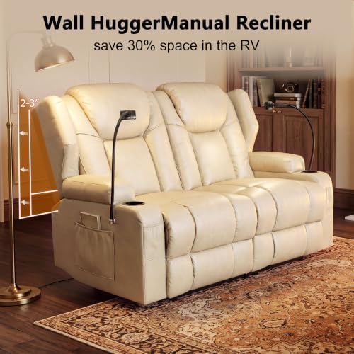 Loveseat Recliner with Massage and Heat, Built-in Bluetooth Audio, Manual Wall - Image 6