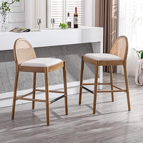 DUOMAY Modern Bar Stools Set of 2, 29 Inches Bar Height Barstools - Image 5
