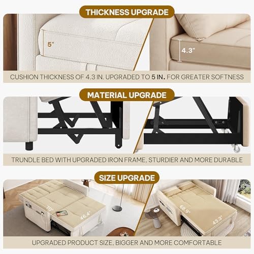 YITAHOME 55" Convertible Sofa Bed - Image 7