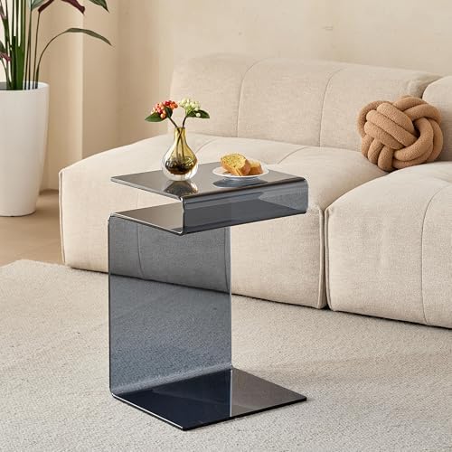 Glass Nightstand, Side Table, S-Shaped End Table - Image 5