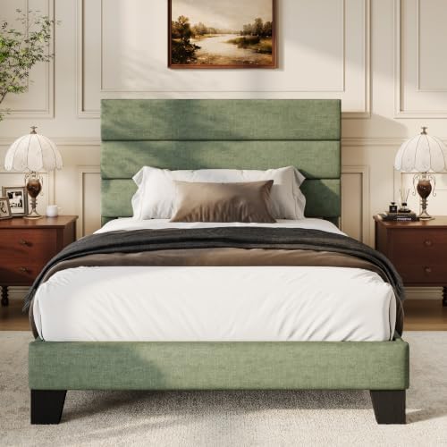 WEEWAY Twin Size Fabric Bed Frame by WEEWAY