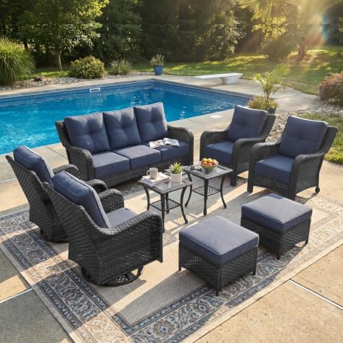 LayinSun 9 Piece Wicker Outdoor Furniture Set by LayinSun