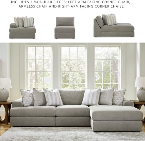 Signature Design by Ashley 3-Piece L-Shaped Sectional Couch - Image 5