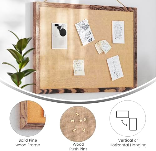 Flash Furniture Rustic Wall Mount Linen Board, - Image 3