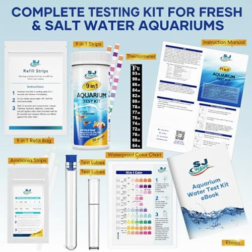 11 in 1 - Aquarium Test Strips | 950 Tests - 150 Strips | Fish Tank Aquariums - Image 2