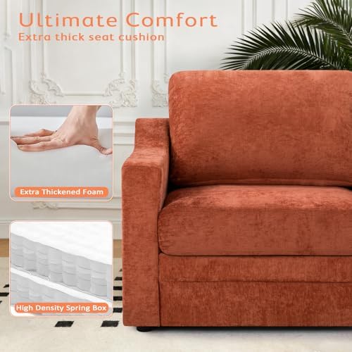 67” Chenille Loveseat Sofa w/Comfortable Back Cushions - Image 6