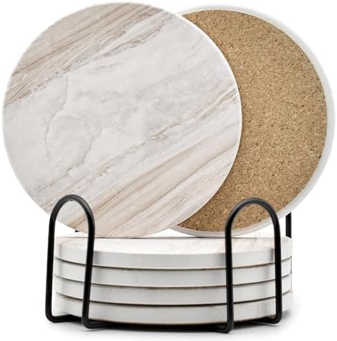 6Pcs Absorbent Coasters Set by Hoewina