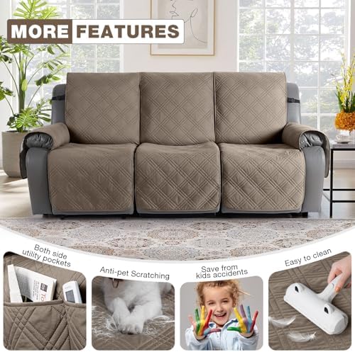 TAOCOCO 100% Waterproof Recliner Sofa Covers, Non Slip Split Couch Covers - Image 6