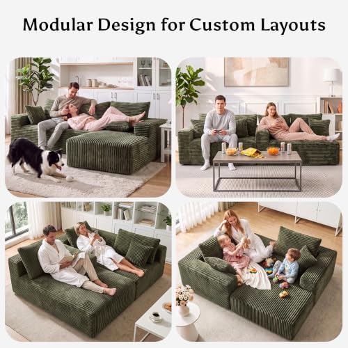 92.5" L Shaped Boneless Couches - Image 4