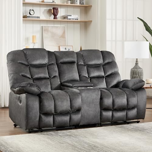 HAOMARKETS Manual Reclining Loveseat Sofa by HAOMARKETS
