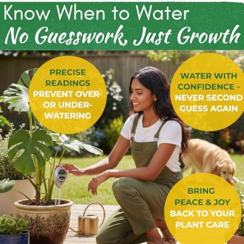 Houseplant Health Meter, 3-in-1 Soil Moisture, Sunlight & pH Testing Tool - Image 5