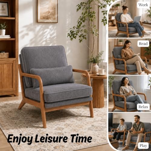 Karl home Mid-Century Modern Accent Reading Chair - Image 4