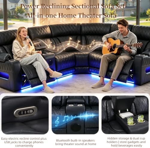 Power Reclining Sectional Sofa - Image 4