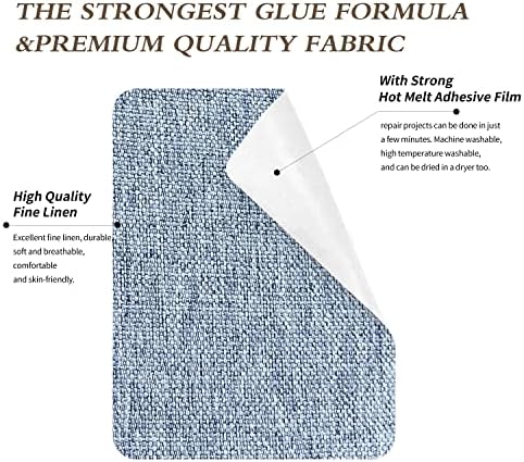 King Mountain Premium Linen Fabric Iron-on Repair Patch - Image 3