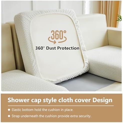 Yoovat Couch Cushion Covers for Sofa Couch Covers Wear-Resistant Universal Sofa - Image 4