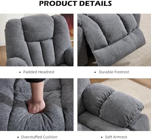 EBELLO Reclining Sofa for Living Room, Extra Wide Modern Overstuffed 3 Seat - Image 3