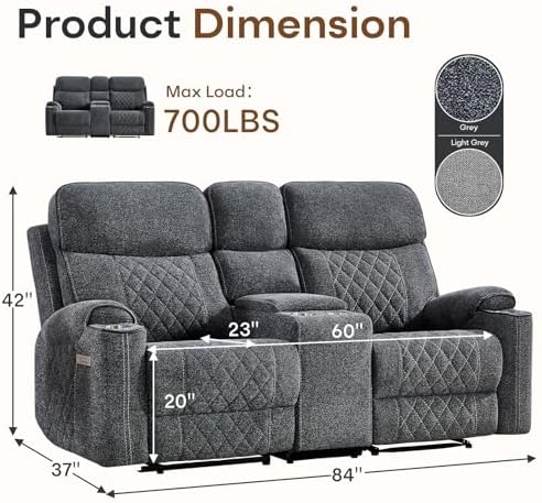 HAOMARKETS Electric Reclining Loveseat Couch - Image 2