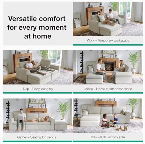 Novilla 108" Modular Sectional Sofa, Modular Sectional Couches - Image 4