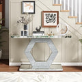 Silver Mirrored Console Table, Modern Luxury Mirrored Furniture by Unknown