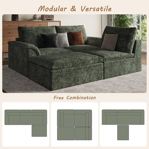 EASE MOOSE Boneless Couches for Living Room, Cloud Couch Sectional - Image 4