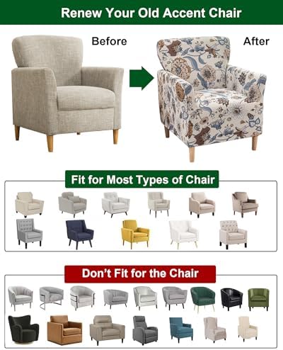 CRFATOP Accent Chair Cover, Stretch Armchair Slipcover - Image 5