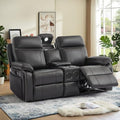 Power Reclining Loveseat with LED Reading Light/Storage Drawer/Bluetooth by Neptane