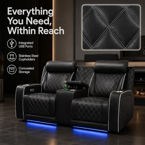 Leather Power Recliner Sofa Set - Image 6