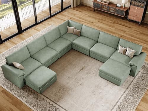 EASE MOOSE Modular Sectional Sofa, U Shaped Leather Sectional Couch - Image 3