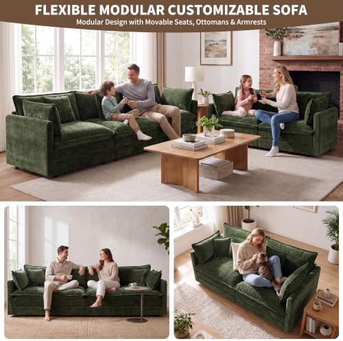Tmsan 2 Piece Cloud Sofa Couch and Loveseat Set - Image 7