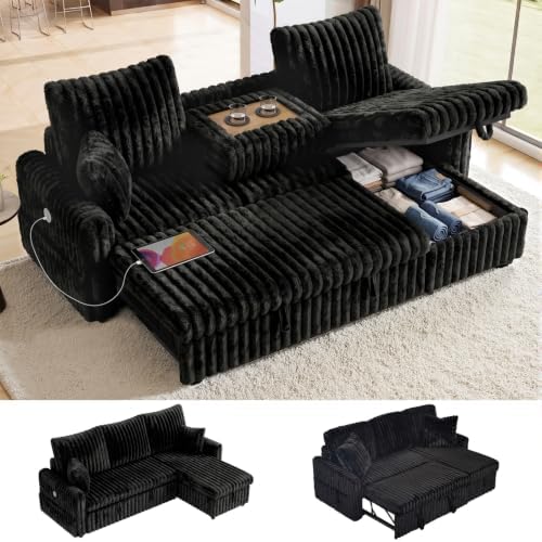 KCGKCG 81" Sectional Sleeper Sofa Bed by KCGKCG