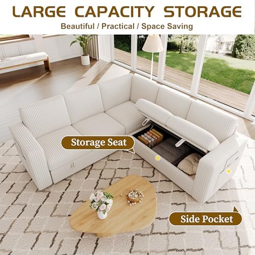 Sectional Sleeper Sofa, Pull Out Couch - Image 7