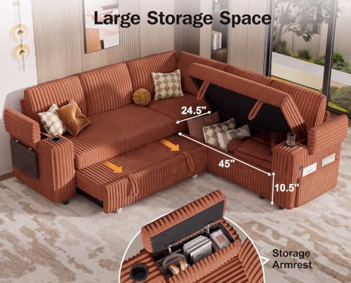 Vipbear 86" Modular Sectional Sleeper Sofa - Image 5