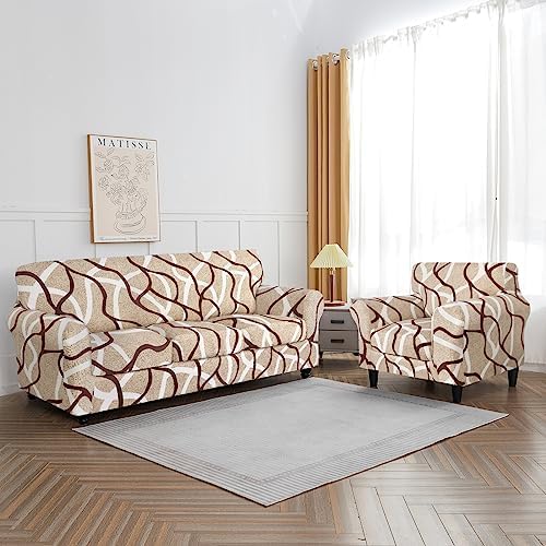 SearchI Stretch Sofa Cover Printed Couch Covers, Floral Pattern 2 Piece - Image 5