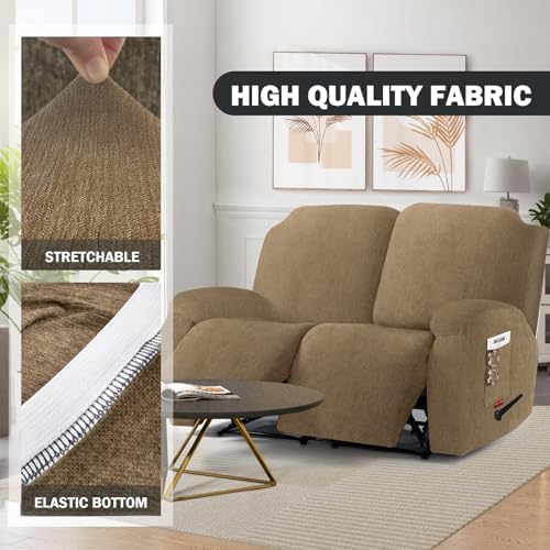 4 Pieces Stretch Recliner Loveseat Covers - Image 3