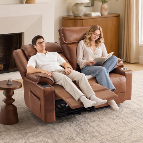 Manual Reclining Loveseat, 2-Seat Gravity Glide Recliner Couch - Image 7