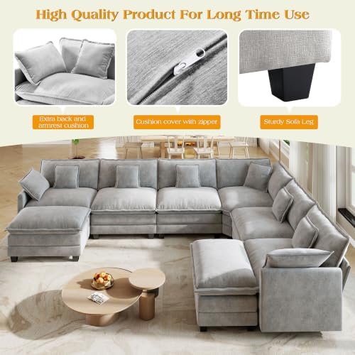 Hanherry Modular Sectional Sofa, Cloud Couch - Image 4